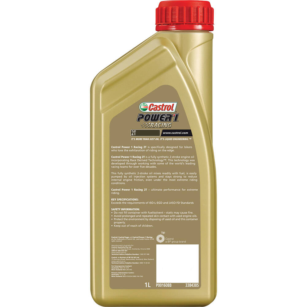 Castrol - POWER 1 - 2T RACING Motorcycle Oil - 1 Litre - 3384385