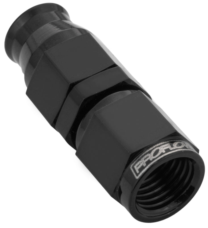 Proflow Black Steel Straight Hose End Hose End -04AN For PTFE