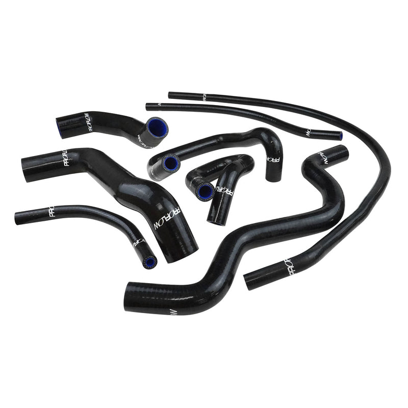 Proflow Radiator Hose Kit, Silicone, For Ford Falcon BA-FG, 6 Cyl Barra 4.0L, XR6 Turbo, Black, 5mm Wall, Kit
