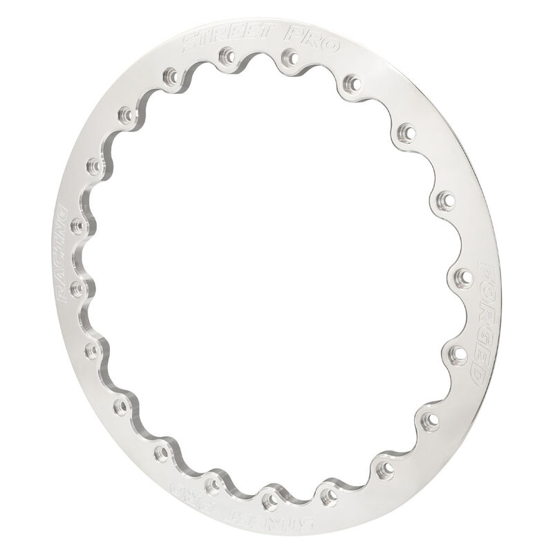Street Pro 009 Series Rear Beadlock Ring 15'', Polished, Billet Aluminium, Each