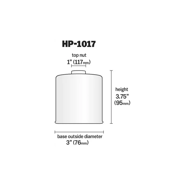 K&N - Oil Filter, HP-1017, VZ 6L VF 6.2L, Camaro SS/ZL1