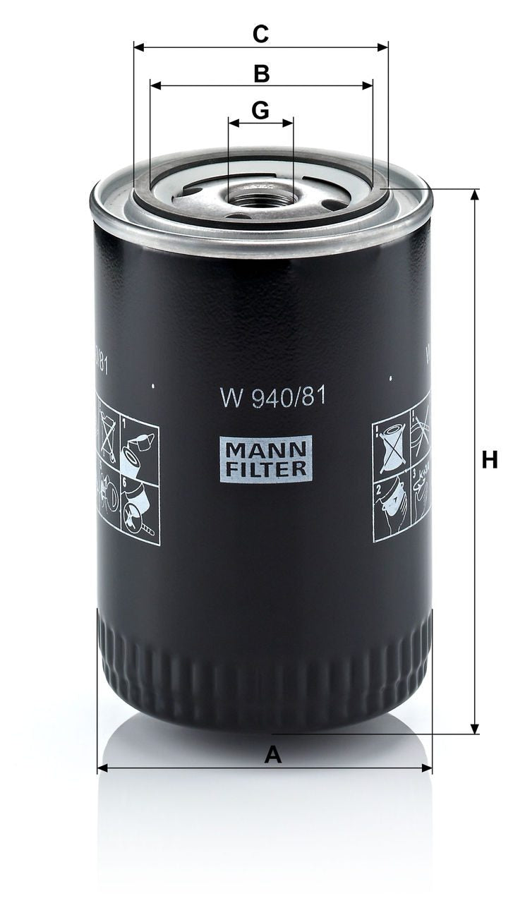 Mann Filter - Oil Filter - W 940/81
