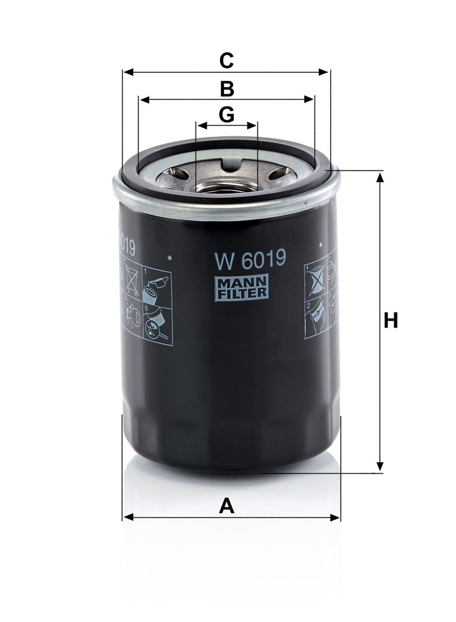 Mann Filter - Oil Filter - W 6019